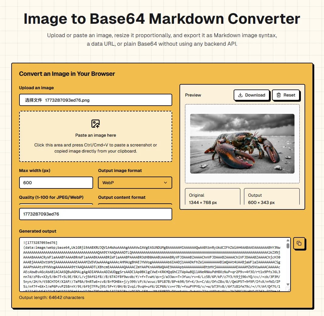 New Tool: Image to Base64 Markdown Converter — Embed Images Directly in Your Docs