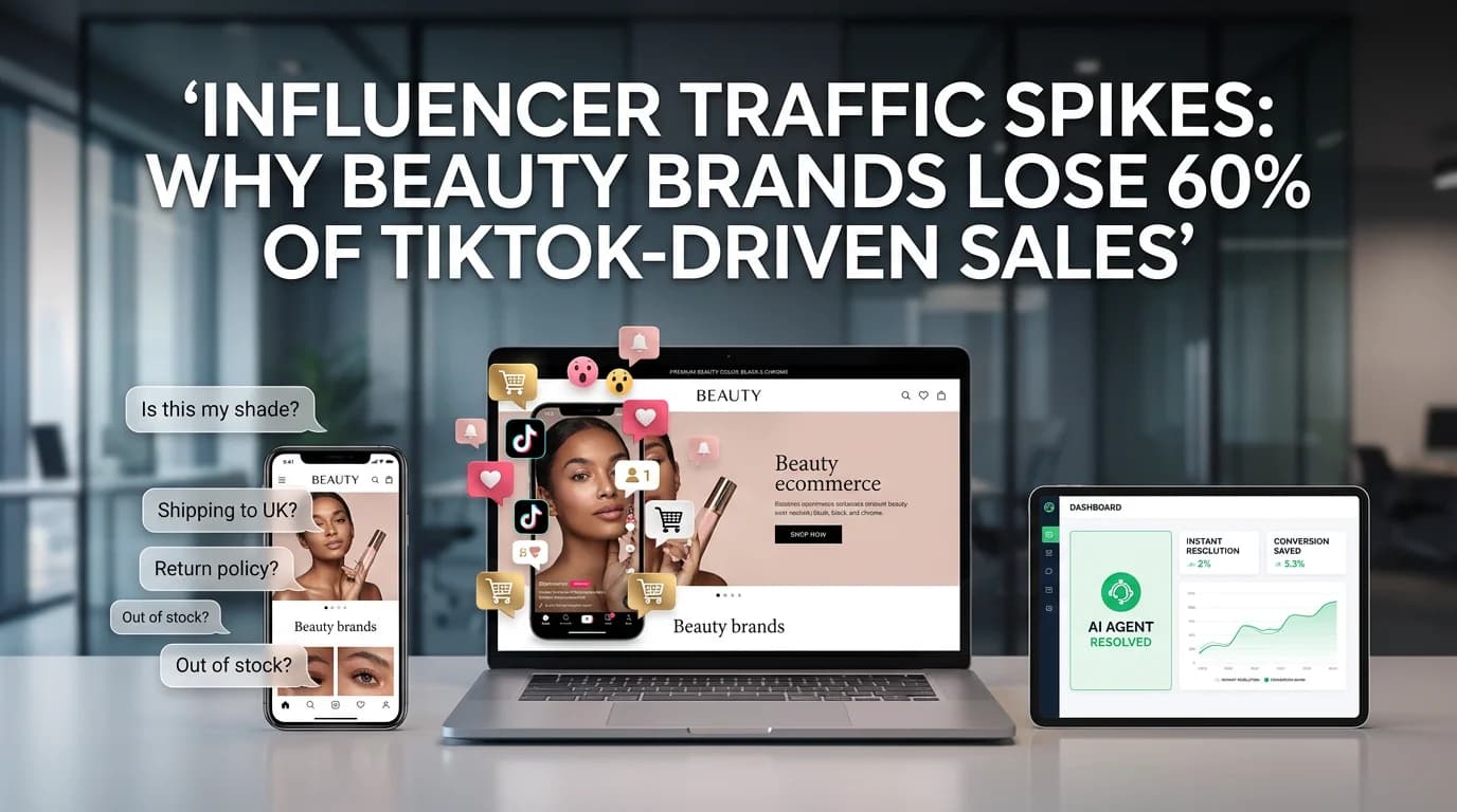 インフルエンサートラフィックスパイク:なぜビューティーブランドはTikTok起点売上の60%を取りこぼすのか