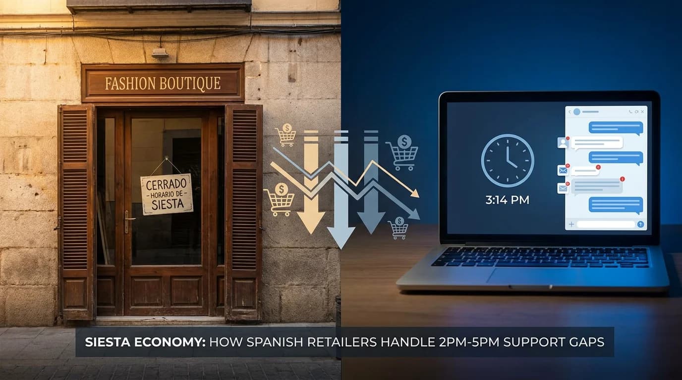 Siesta Economy: How Spanish Retailers Handle the 2pm-5pm Support Gap That Costs €340M Annually